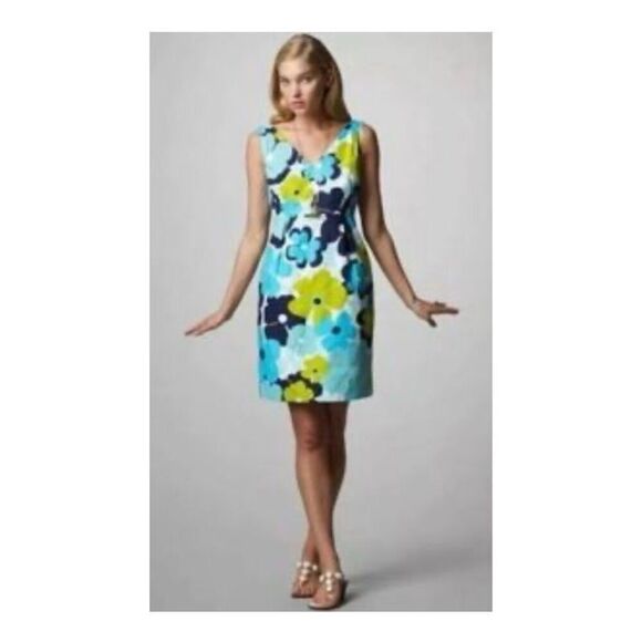 Lilly Pulitzer Dresses & Skirts - Lilly Pulitzer Kiki dress Shorely Blue Pop Goes The Floral Jacquard Shift Size 2